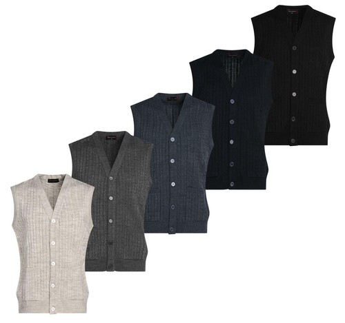 Cardigan uomo smanicato tasca